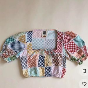 (SOLD) Lykke Wullf Kayla top in patchwork